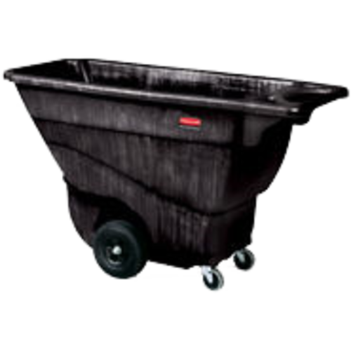 Rubbermaid FG9T1400 BLA 1/2 cu yd Trash Cart w/ 850 lb Capacity, Black-cityfoodequipment.com