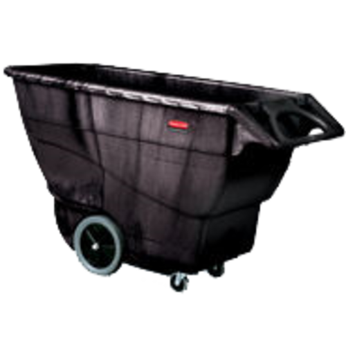 Rubbermaid FG9T1600 BLA 1 cu yd Trash Cart w/ 2100 lb Capacity, Black-cityfoodequipment.com