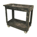 Rubbermaid FG9T6600BLA 2 Level Polymer Utility Cart w/ 500 lb Capacity, Raised Ledges-cityfoodequipment.com