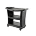 Rubbermaid FG9T6800 BLA 3 Level Polymer Utility Cart w/ 300 lb Capacity, Raised Ledges-cityfoodequipment.com