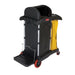 Rubbermaid FG9T7500 BLA Janitor Cart w/ Dome Top, Black/Yellow-cityfoodequipment.com