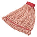 Rubbermaid FGA25306OR00 Large Wet Mop Head - 5" Headband, 4 Ply Cotton/Synthetic Blend, Orange-cityfoodequipment.com