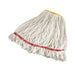 Rubbermaid FGA25306WH00 Large Wet Mop Head - 5" Headband, 4 Ply Cotton/Synthetic Blend, White-cityfoodequipment.com