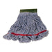 Rubbermaid FGC15206BL00 Looped-End Medium Wet Mop Head - 5" Headband, 4 Ply Cotton/Synthetic Blend, Blue-cityfoodequipment.com