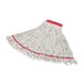Rubbermaid FGC15306WH00 Looped-End Large Wet Mop Head - 5" Headband, 4 Ply Cotton/Synthetic Blend, White-cityfoodequipment.com