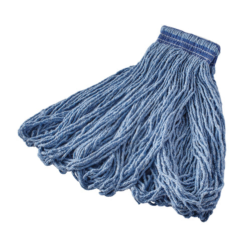 Rubbermaid FGE23800BL00 24 oz Looped-End Mop Head - Cotton/Synthetic, Blue-cityfoodequipment.com