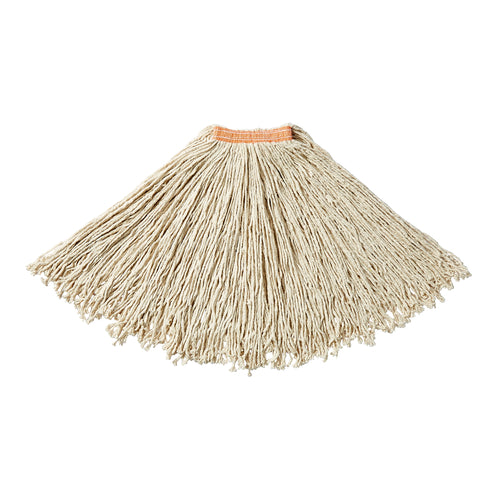 Rubbermaid FGF11800WH00 24 oz Premium Mop Head - 1" Headband, 4 Ply Cotton, White-cityfoodequipment.com