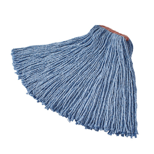 Rubbermaid FGF51700BL00 20 oz Premium Mop Head - 1" Headband, 4 Ply Cotton/Rayon/Synthetic Blend,, Blue-cityfoodequipment.com