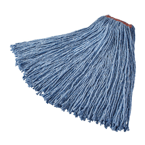 Rubbermaid FGF51800BL00 24 oz Premium Mop Head - 1" Headband, 4 Ply Cotton/Rayon/Synthetic Blend,, Blue-cityfoodequipment.com