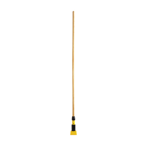 Rubbermaid FGH216000000 60" Gripper Wet Mop Handle - Wood/Yellow-cityfoodequipment.com