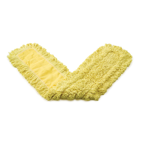 Rubbermaid FGJ15700YL00 48" Trapper® Dust Mop Head Only W/ Looped Ends, Yellow-cityfoodequipment.com
