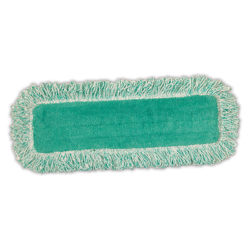 Rubbermaid FGQ40800GR00 Economy Dust Mop with Fringe - Microfiber, Green-cityfoodequipment.com