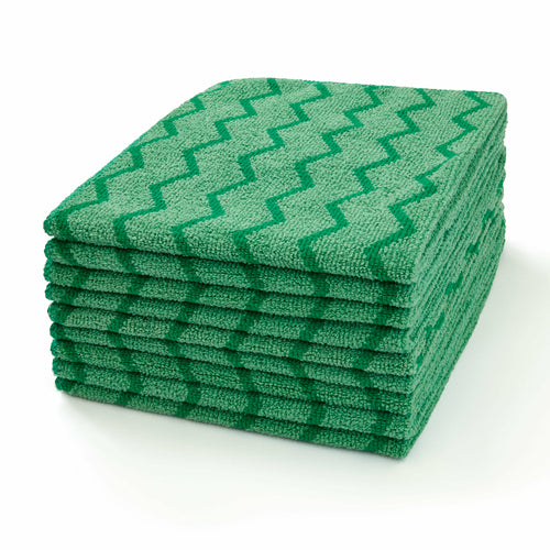 Rubbermaid FGQ62000GR00 16" Square Hygen General Purpose Cloth - Microfiber, Green-cityfoodequipment.com