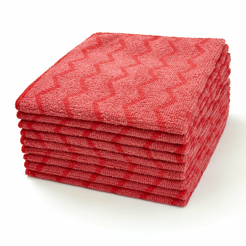 Rubbermaid FGQ62000RD00 16" Square Hygen General Purpose Cloth - Microfiber, Red-cityfoodequipment.com