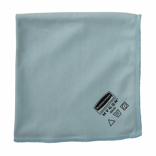 Rubbermaid FGQ63000BL00 16" Square Hygen Glass Cloth - Microfiber, Blue-cityfoodequipment.com