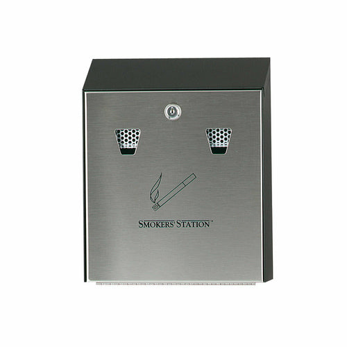 Rubbermaid FGR1012EBK Mounted Cigarette Receptacle - Outdoor Rated-cityfoodequipment.com
