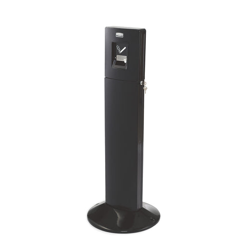 Rubbermaid FGR93400BK Pole Cigarette Receptacle - Snuff Plate-cityfoodequipment.com