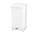 Rubbermaid FGST24EPLWH 13 gal Square Plastic Step Trash Can, 15"L x 15"W x 30"H, White-cityfoodequipment.com