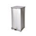 Rubbermaid FGST24SSPL 13 gal Square Metal Step Trash Can, 15"L x 15"W x 30"H, Stainless-cityfoodequipment.com