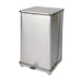 Rubbermaid FGST40SSPL 25 gal Square Metal Step Trash Can, 19"L x 19"W x 30"H, Stainless-cityfoodequipment.com