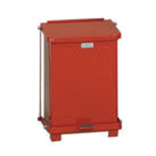 Rubbermaid FGST7EPLRD 7-gal Square Plastic Step Trash Can, 12"L x 12"W x 17"H, Red-cityfoodequipment.com