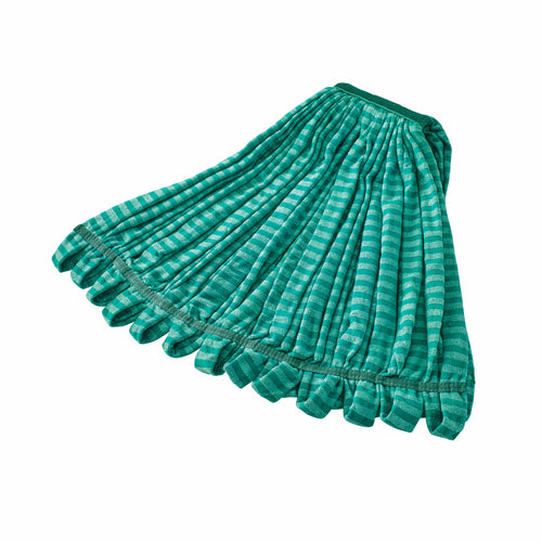 Rubbermaid FGT81306GR00 Large Tube Mop Head - 1" Headband, Microfiber, Green-cityfoodequipment.com