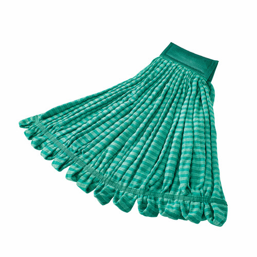 Rubbermaid FGT85306GR00 Large Tube Mop Head - 5" Headband, Microfiber, Green-cityfoodequipment.com
