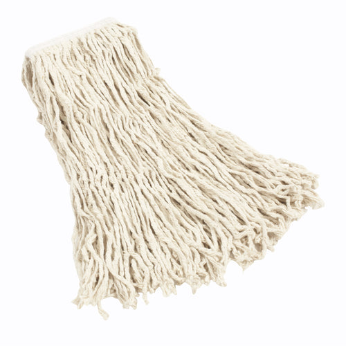 Rubbermaid FGV11700WH00 Economy Mop Head - #20, 1" Headband, Cotton Yarn, White-cityfoodequipment.com