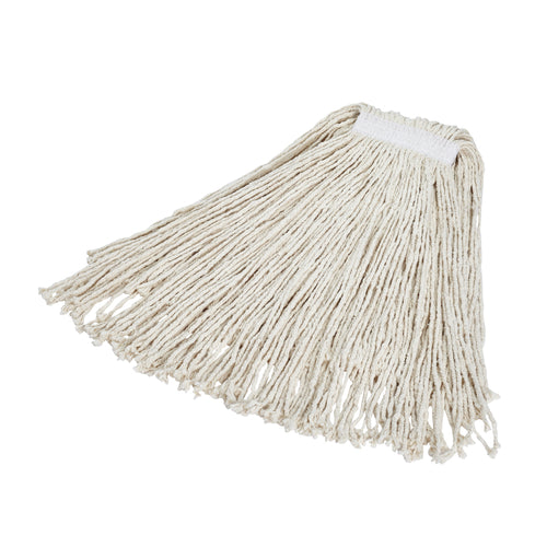 Rubbermaid FGV11800WH00 Economy Mop Head w/ 1" Headband - Cotton, White-cityfoodequipment.com