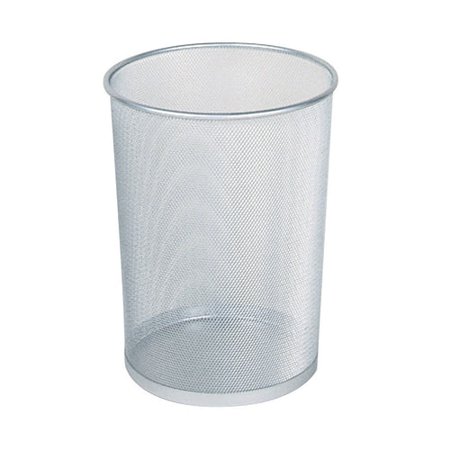 Rubbermaid FGWMB20SLV 5-qt Round Waste Basket - Metal, Silver-cityfoodequipment.com