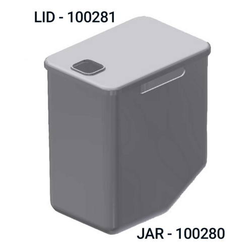 Server 1.3 Gallon Condiment Dispenser Jar, Gray (100280)-cityfoodequipment.com