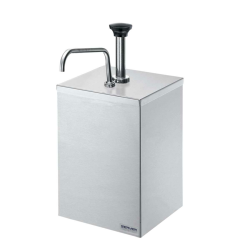 Server Pump Style Condiment Dispenser w/ (1) oz Stroke, Use #10 Cans or Jars, Stainless (67580)-cityfoodequipment.com