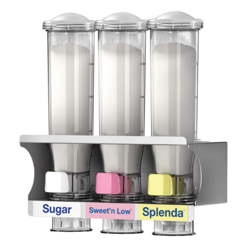 Server Wall-Mount Sugar & Creamer Dispenser, (3) 24 oz Hoppers (80103)-cityfoodequipment.com