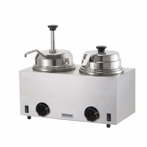 Server 6 qt All Purpose Topping Warmer - 1 oz Increments & 1/8 oz Ladle, 120v (81290)-cityfoodequipment.com