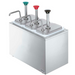 Server Pump Style Condiment Dispenser w/ (3) Jars & Pumps, (1 1/4) oz Stroke, Stainless (82870)-cityfoodequipment.com