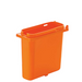 Server 1 1/2 qt Slim Fountain Jar w/ Notch for Ladle, Polypropylene, Orange (83158)-cityfoodequipment.com