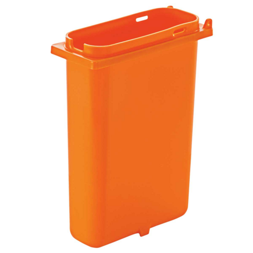 Server 2 qt Slim Fountain Jar w/ Notch for Ladle, Polypropylene, Orange (83162)-cityfoodequipment.com