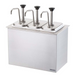 Server Drop-In Condiment Dispenser w/ (3) Jars & Pumps, (1) oz Stroke, Stainless (83860)-cityfoodequipment.com
