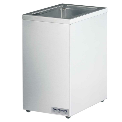 Server Non-Insulated Rail Base Only for (1) Fountain Jar, Stainless (84090)-cityfoodequipment.com