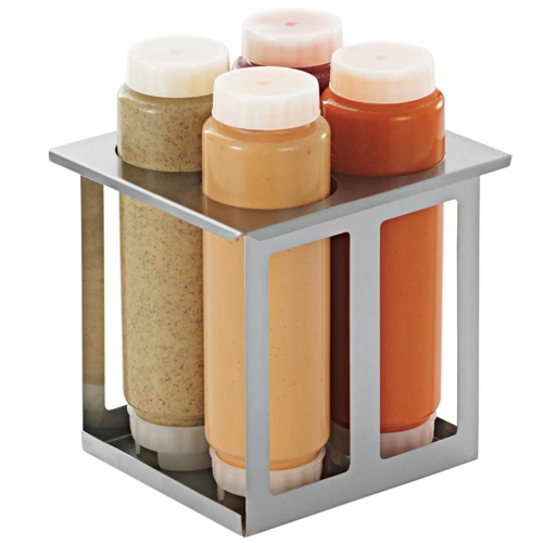 Server Squeeze Bottle Holder Set w/ (4) 16 oz Bottles (86994)-cityfoodequipment.com