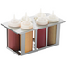 Server Holder Set w/ (6) 16 oz Squeeze Bottles & Lids, Stainless (87045)-cityfoodequipment.com