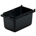Server 1/9 Size Plastic Jar for Server Mini Rails, Lid Not Included, 3 1/2"D, Black (87202)-cityfoodequipment.com