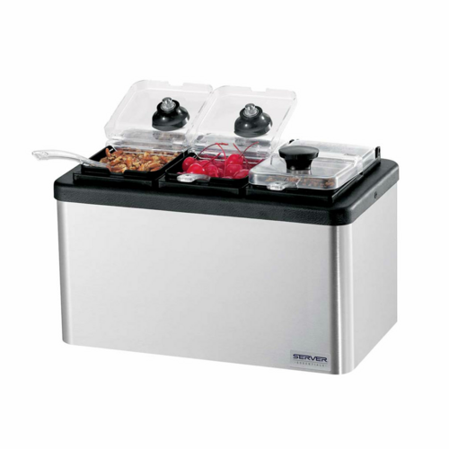Server Insulated Mini Bar Holds (3) 1/9 Size Jars, Stainless (87280)-cityfoodequipment.com