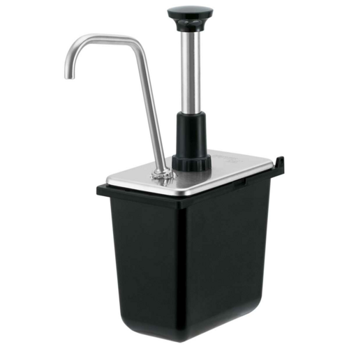Server Pump Style Condiment Dispenser w/ (1) Jar Pump, (1) oz Stroke, Stainless (87300)-cityfoodequipment.com