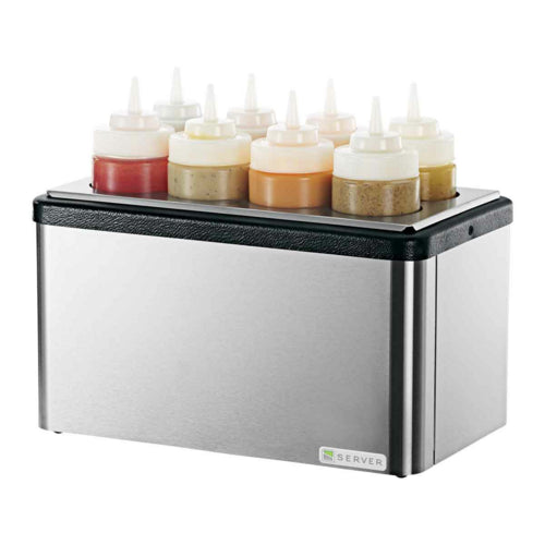 Server Countertop Squeeze Bottle Station, Includes (8) 16 oz TableCraft? Squeeze Bottles (87340)-cityfoodequipment.com