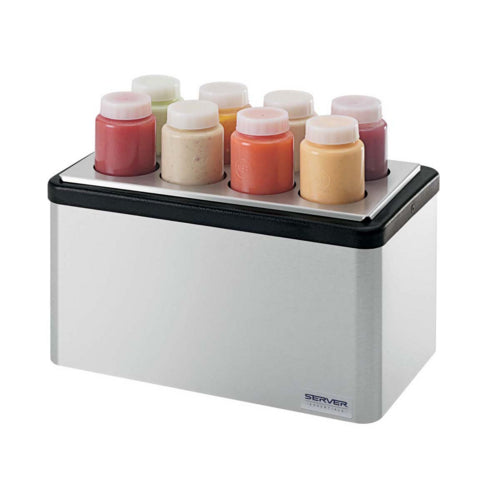 Server Countertop Squeeze Bottle Station, Includes (8) 16 oz FIFO? Squeeze Bottles (87360)-cityfoodequipment.com