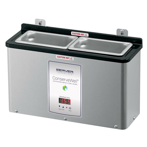 Server 15 1/4" 2 Compartment Heated Dipper Well w/ Countdown Timer, 120v (87750)-cityfoodequipment.com