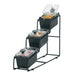 Server WIREWISE? Condiment Organizer w/ (3) Tiers, 4" x 22 1/3" x 12 1/2", Black (88711)-cityfoodequipment.com