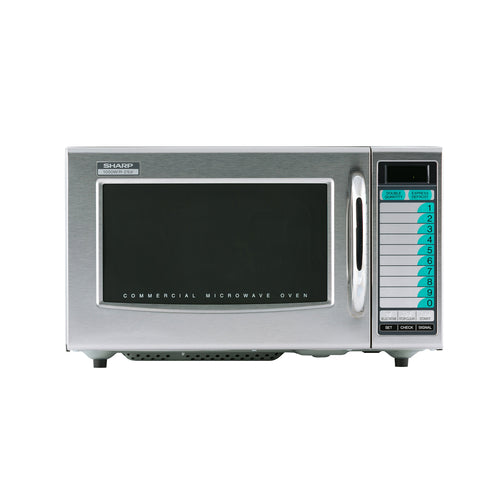 Sharp R-21LVF 1000w Commercial Microwave W/ Touch Pad - 120v-cityfoodequipment.com