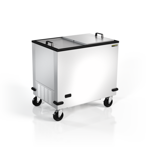 Silver King SKFMW34-ELUS1 35 3/4" Mobile Chest Freezer - Stainless, 115v-cityfoodequipment.com